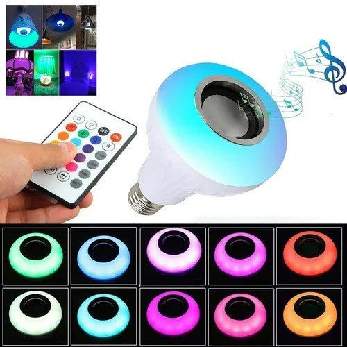 BOMBILLO PARLANTE, BLUETOOTH MULTICOLOR.