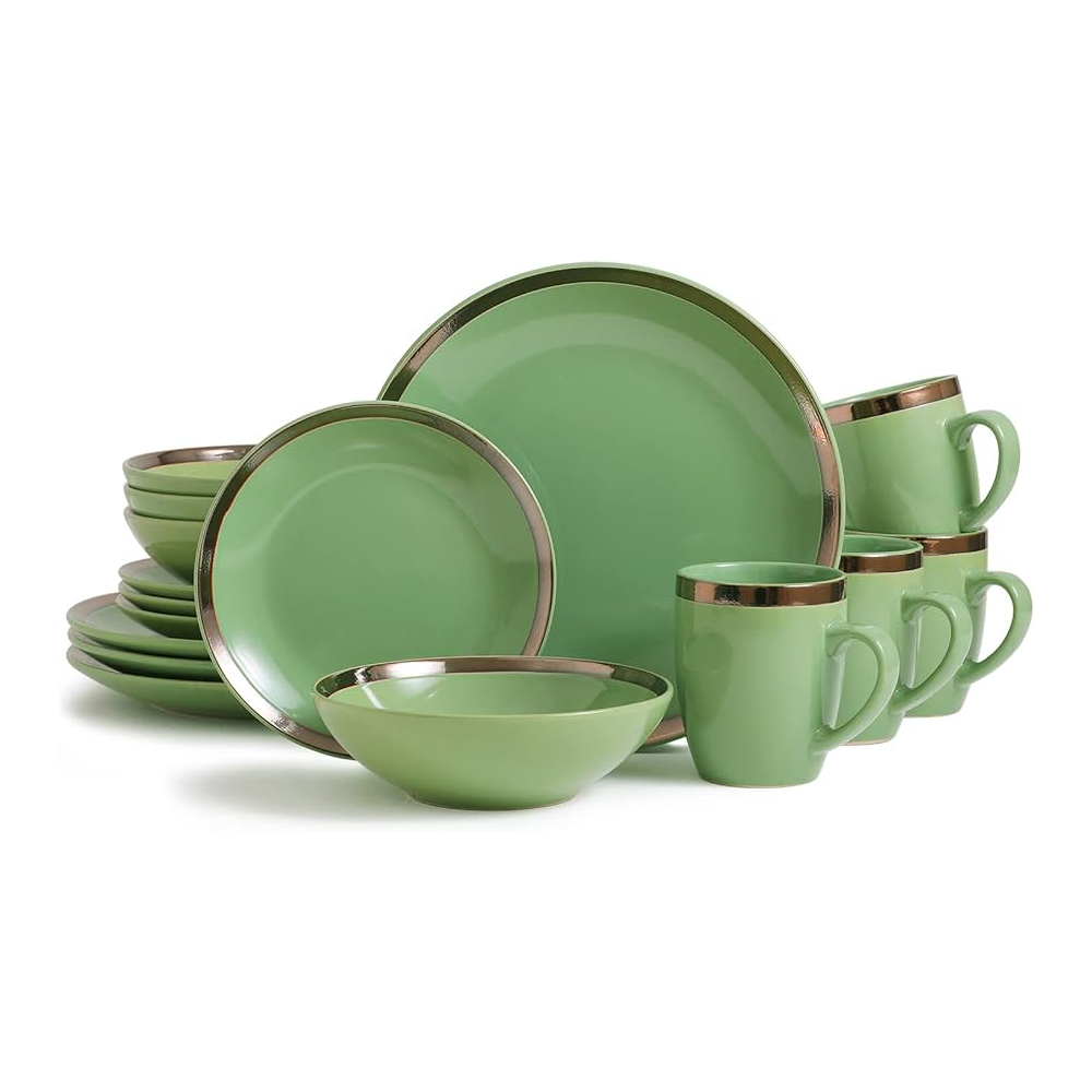 SET VAJILLA CERÁMICA DE LUJO 16 PIEZAS