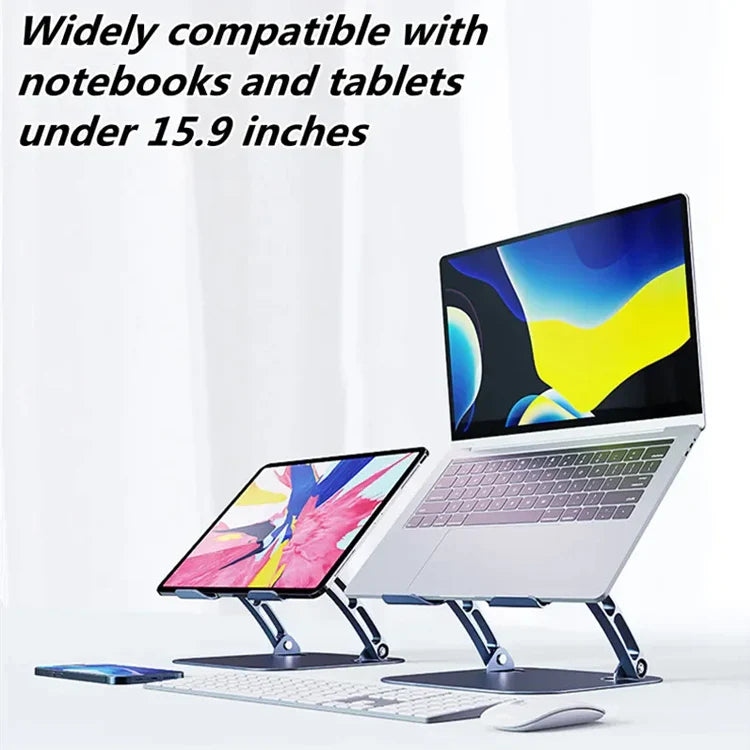 Base Soporte de Aluminio con Ventilador Refrigerante, Ajustable para Laptop